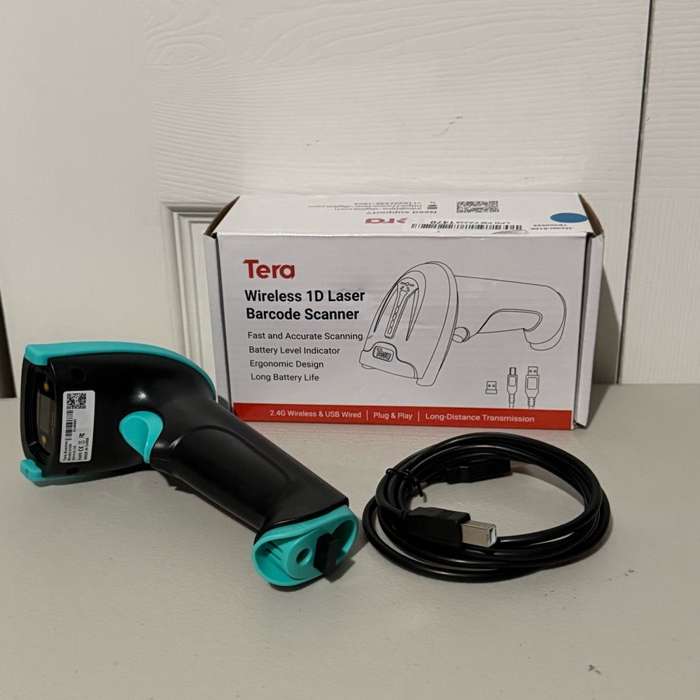Tera Wireless 1D Laser Barcode Scanner